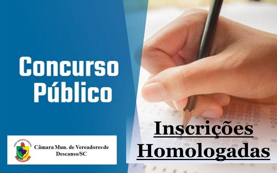 Homologação das inscrições para o Concurso Público 001/2020