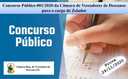 Prova do Concurso Público da Câmara de Vereadores de Descanso para o cargo de zelador será realizada no dia 29 de novembro